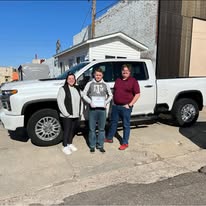 Wagner customer presentation with a white pickup truck