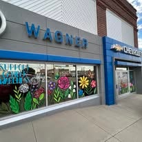 Cancer awareness display at the Wagner dealership