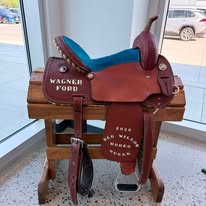Wagner Ford rodeo saddle display