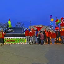 Wagner team participating in a holiday parade